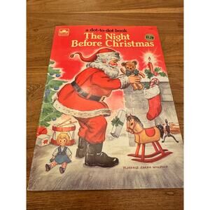 Vintage The Night Before Christmas Big Dot to Dot Golden Book Winship